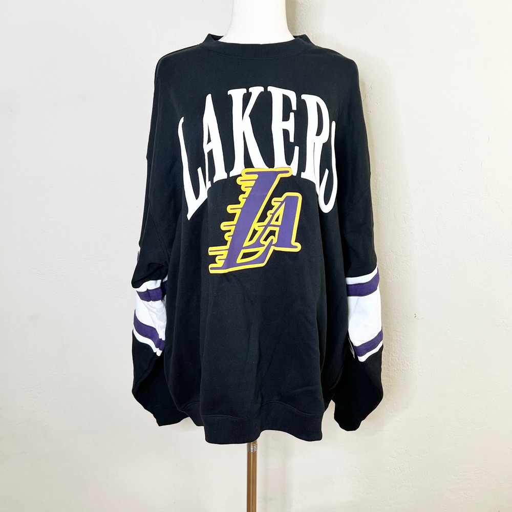 Los Angeles Lakers 47 Brand Sweatshirt City Edition Womens Size XL Black New
